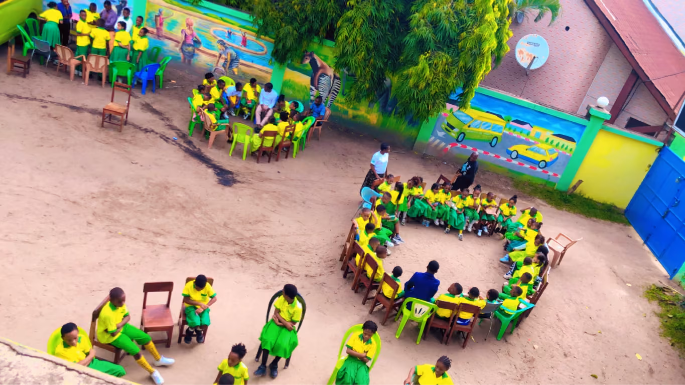 Aroma of life academy - Children (students) playing some capacity building games.